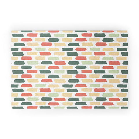 Avenie Abstract Brick Pattern Welcome Mat