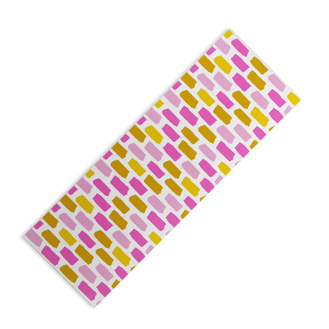 Avenie Abstract Bricks Pink Yoga Mat