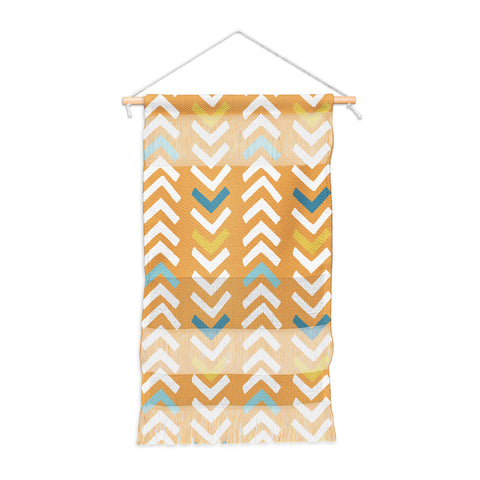 Avenie Abstract Chevron Summer Yellow Wall Hanging Portrait