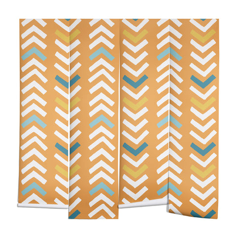 Avenie Abstract Chevron Summer Yellow Wall Mural