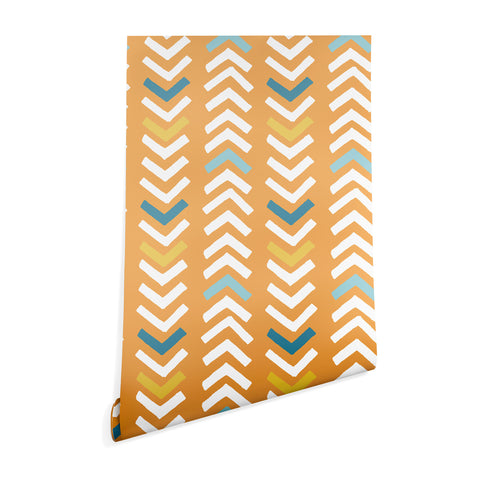 Avenie Abstract Chevron Summer Yellow Wallpaper