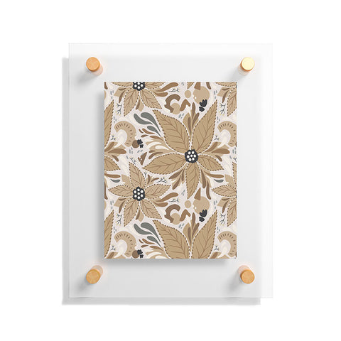 Avenie Abstract Floral Light Neutral Floating Acrylic Print