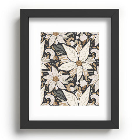 Avenie Abstract Floral Neutral Recessed Framing Rectangle