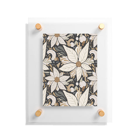 Avenie Abstract Floral Neutral Floating Acrylic Print