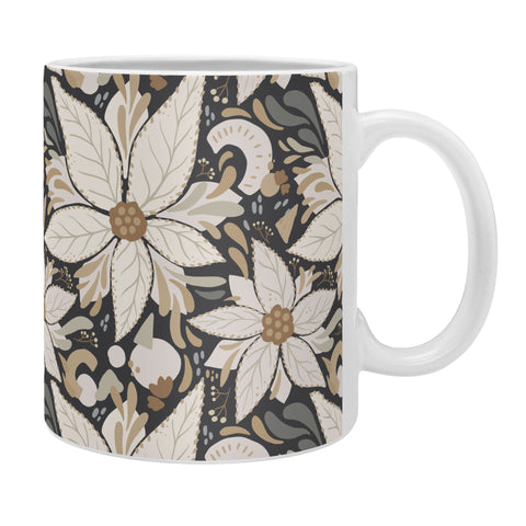 Avenie Abstract Floral Neutral Coffee Mug