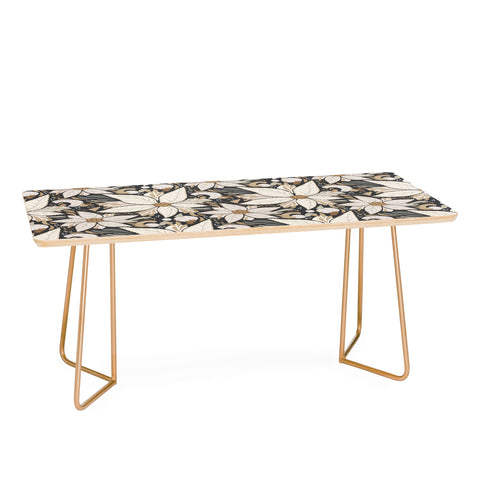 Avenie Abstract Floral Neutral Coffee Table