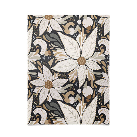 Avenie Abstract Floral Neutral Poster