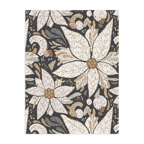 Avenie Abstract Floral Neutral Puzzle