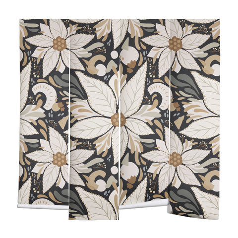 Avenie Abstract Floral Neutral Wall Mural