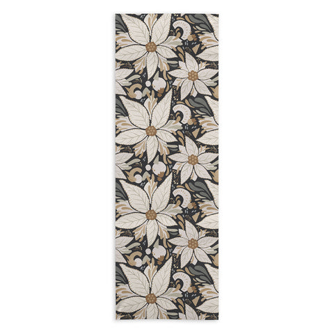Avenie Abstract Floral Neutral Yoga Towel