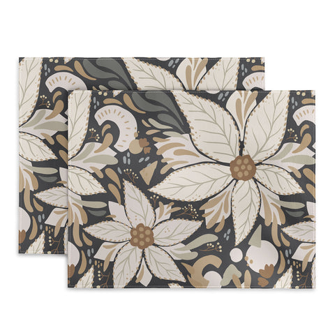 Avenie Abstract Floral Neutral Placemat