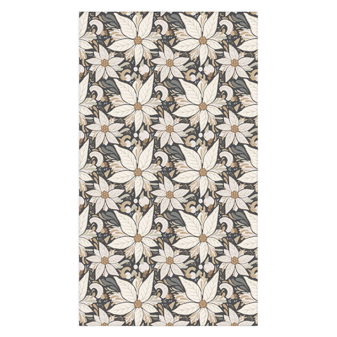 Avenie Abstract Floral Neutral Tablecloth