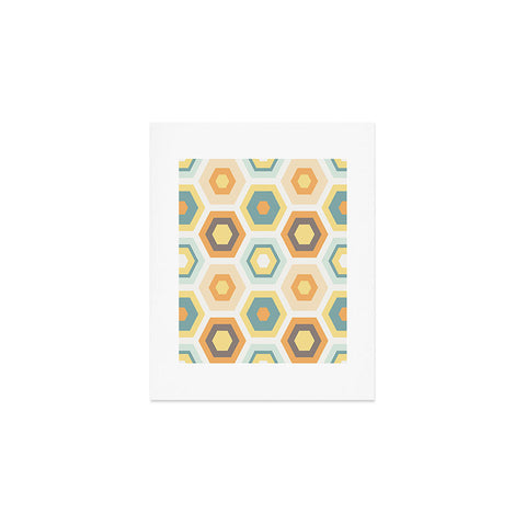 Avenie Abstract Honeycomb Art Print