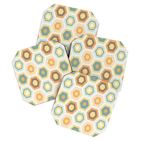 Avenie Abstract Honeycomb Coaster Set