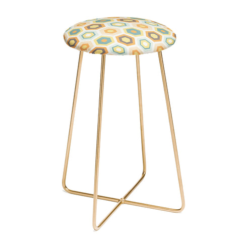 Avenie Abstract Honeycomb Counter Stool