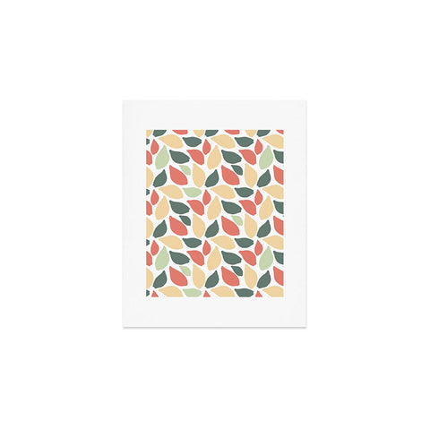 Avenie Abstract Leaves Colorful Art Print