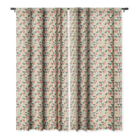 Avenie Abstract Leaves Colorful Blackout Window Curtain