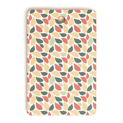 Avenie Abstract Leaves Colorful Cutting Board Rectangle