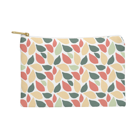 Avenie Abstract Leaves Colorful Pouch