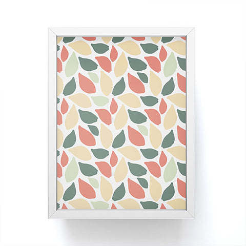 Avenie Abstract Leaves Colorful Framed Mini Art Print