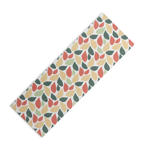 Avenie Abstract Leaves Colorful Yoga Mat