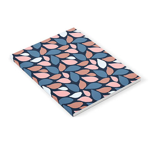 Avenie Abstract Leaves Navy Notebook