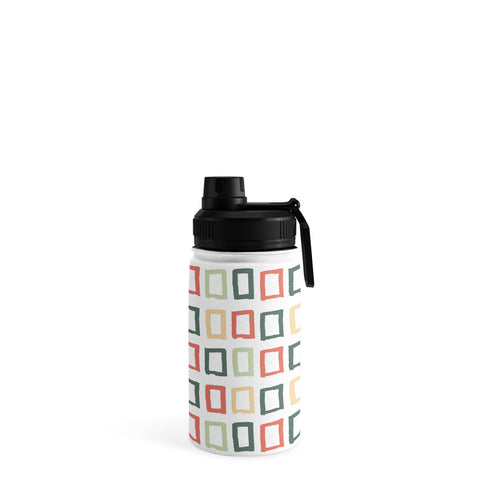 Avenie Abstract Rectangles Colorful Water Bottle