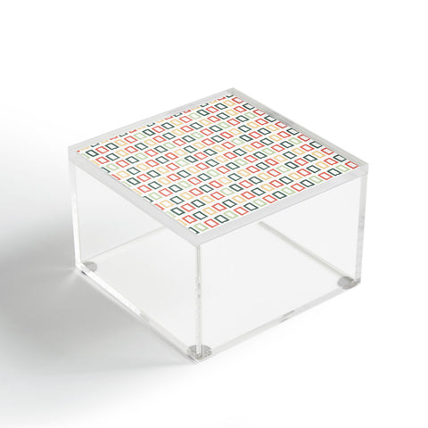 Avenie Abstract Rectangles Colorful Acrylic Box