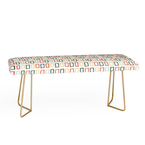 Avenie Abstract Rectangles Colorful Bench