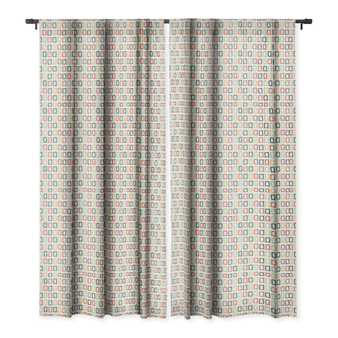Avenie Abstract Rectangles Colorful Blackout Window Curtain
