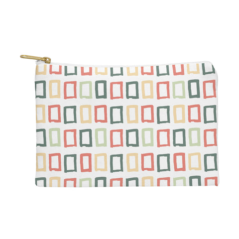 Avenie Abstract Rectangles Colorful Pouch