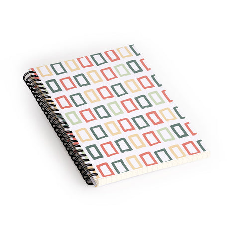 Avenie Abstract Rectangles Colorful Spiral Notebook