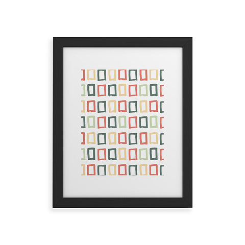 Avenie Abstract Rectangles Colorful Framed Art Print