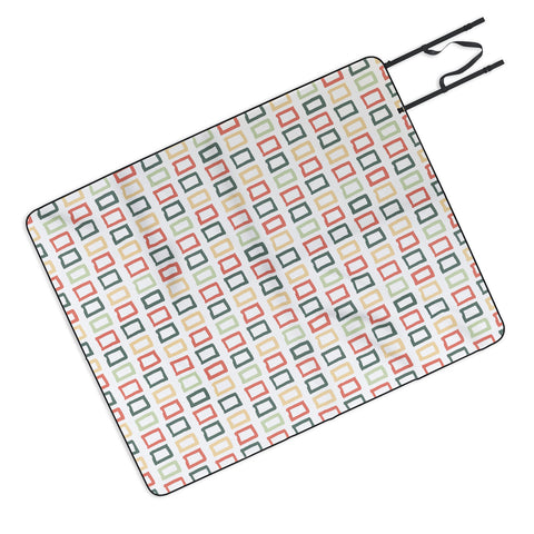 Avenie Abstract Rectangles Colorful Picnic Blanket