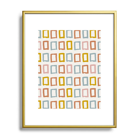 Avenie Abstract Rectangles Metal Framed Art Print