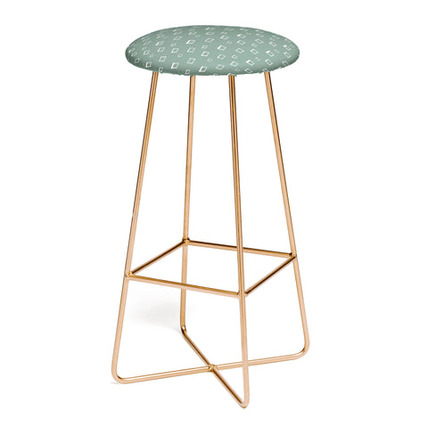 Avenie Abstract Squares Green Bar Stool