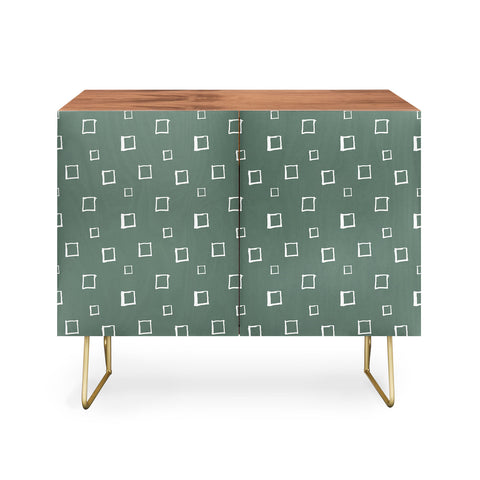 Avenie Abstract Squares Green Credenza