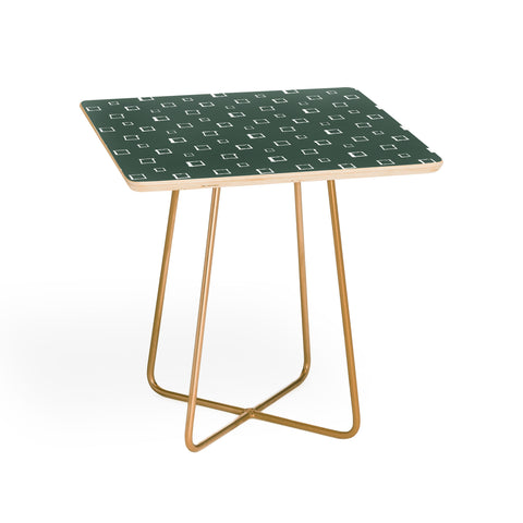 Avenie Abstract Squares Green Side Table