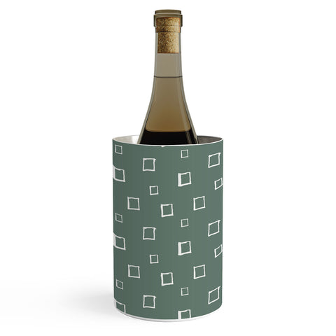 Avenie Abstract Squares Green Wine Chiller