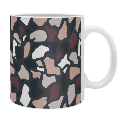Avenie Abstract Terrazzo Black Coffee Mug