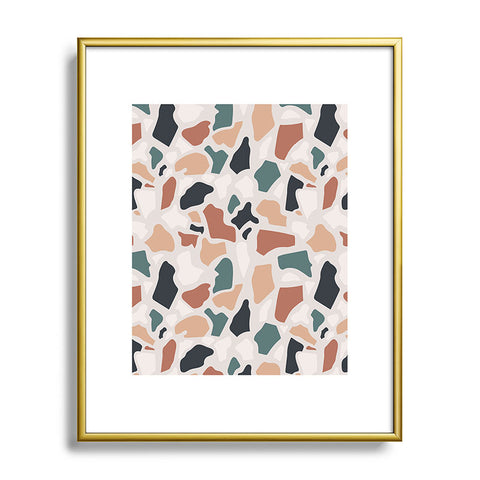 Avenie Abstract Terrazzo Classic Metal Framed Art Print
