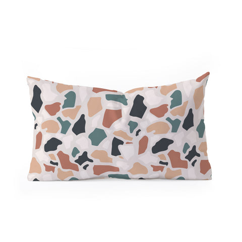 Avenie Abstract Terrazzo Classic Oblong Throw Pillow