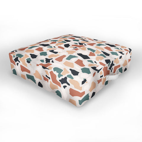 Avenie Abstract Terrazzo Classic Outdoor Floor Cushion