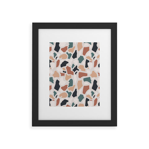 Avenie Abstract Terrazzo Classic Framed Art Print