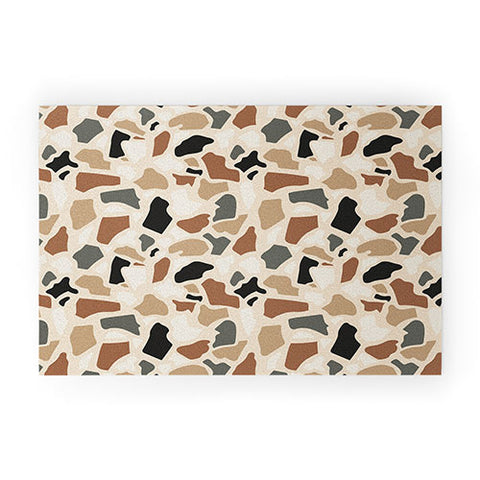 Avenie Abstract Terrazzo Earth Tones Welcome Mat