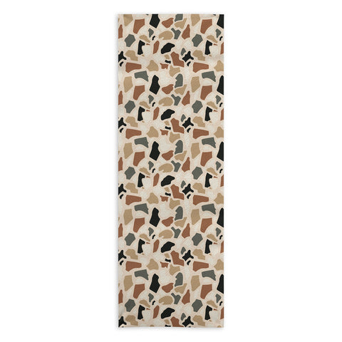 Avenie Abstract Terrazzo Earth Tones Yoga Towel
