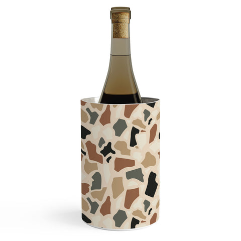 Avenie Abstract Terrazzo Earth Tones Wine Chiller