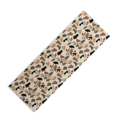 Avenie Abstract Terrazzo Earth Tones Yoga Mat