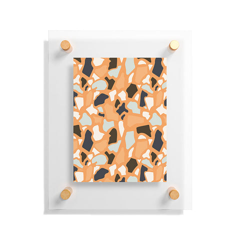 Avenie Abstract Terrazzo Orange Floating Acrylic Print