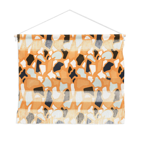 Avenie Abstract Terrazzo Orange Wall Hanging Landscape